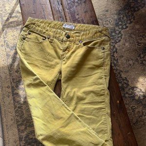 Free People Women's Gold and Yellow Trousers